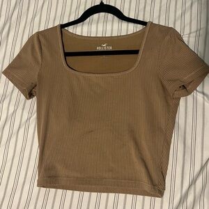 Brown crop top